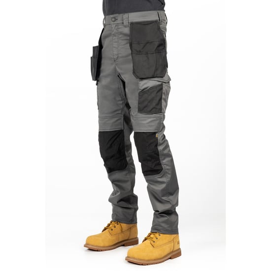Caterpillar Essentiële Kniezak Stretch Holster Polyester Heren Grijze Buitenbroek - Image 3