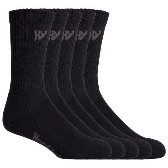 Hard Yakka Crew Katoenen Unisex Volwassenen Zwarte Werk Sokken - Image 1