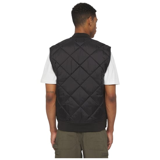 Dickies Diamantgequilted Vest Heren Zwart Gilets - Image 2