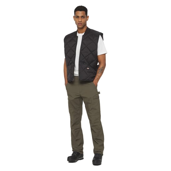 Dickies Diamantgequilted Vest Heren Zwart Gilets - Image 4