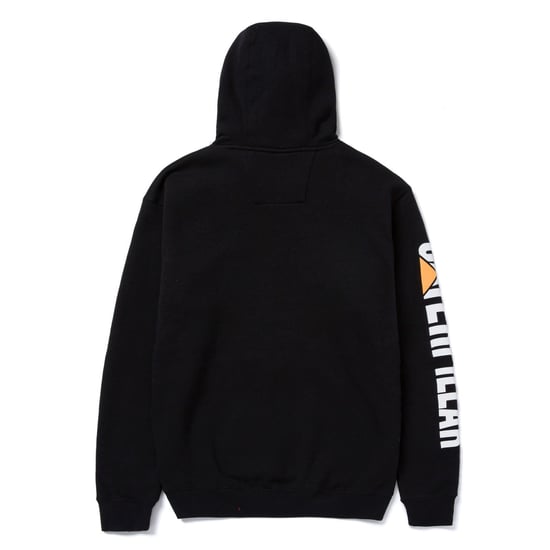 Caterpillar Varumärke Banner Bomull Herr Svart Huva Sweatshirt - Image 6