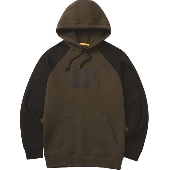 Caterpillar Raglan Katoenen Heren Mos Groen Hoodie Sweatshirt - Image 4