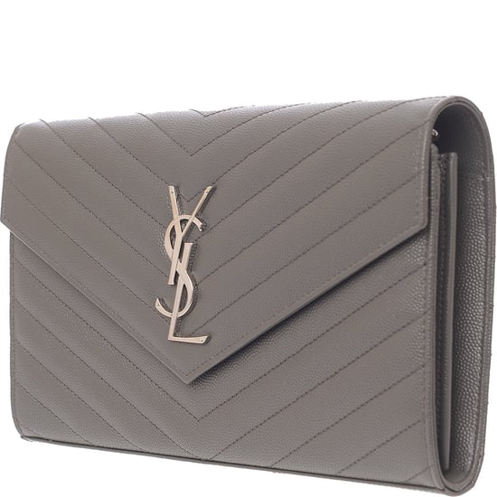 Saint Laurent Womens Mini Bag Matelasse In Grey - Image 2