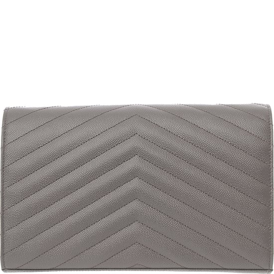 Saint Laurent Womens Mini Bag Matelasse In Grey - Image 3