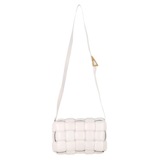 Bottega Veneta Padded Cassette Shoulder Bag in White Leather - Image 3