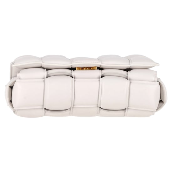 Bottega Veneta Padded Cassette Shoulder Bag in White Leather - Image 4