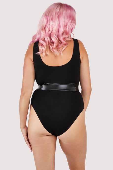 Wolf & Whistle Melody Jersey Body With PU Panel - Image 5