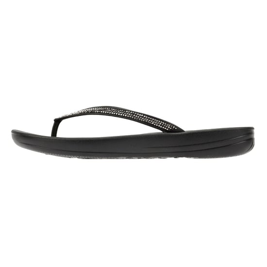 FitFlop Iqushion Sparkle Rubber Women's Black Flip Flops - Image 6