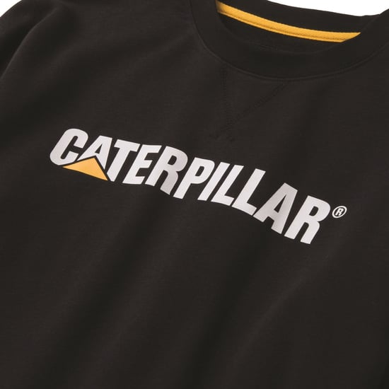 Caterpillar Middengewicht Crewneck Katoenen Mannen Zwarte Sweatshirt - Image 6