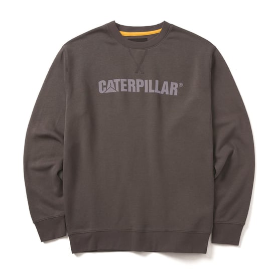 Caterpillar Midweight Crewneck Katoenen Heren Grijze Sweatshirt - Image 4