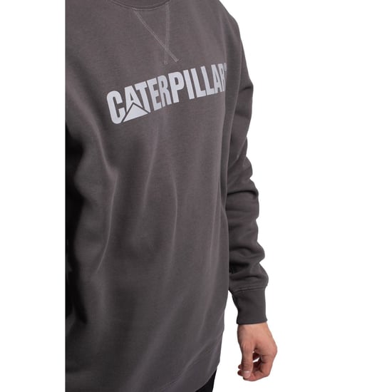 Caterpillar Midweight Crewneck Katoenen Heren Grijze Sweatshirt - Image 6