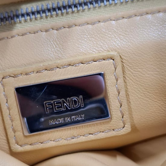 Fendi Mini Peekaboo Shearling Handbag in Yellow Sheepskin - Image 5