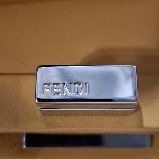 Fendi Mini Peekaboo Shearling Handbag in Yellow Sheepskin - Image 6