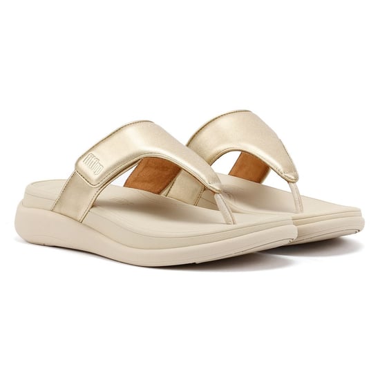 FitFlop F-Mode Go Adjustable Flatform Women's Platino Sandals - Image 1