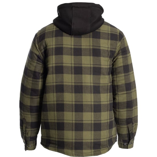 Hard Yakka Gequilted Flanellen Shacket Heren Groene Overhemdjas - Image 2