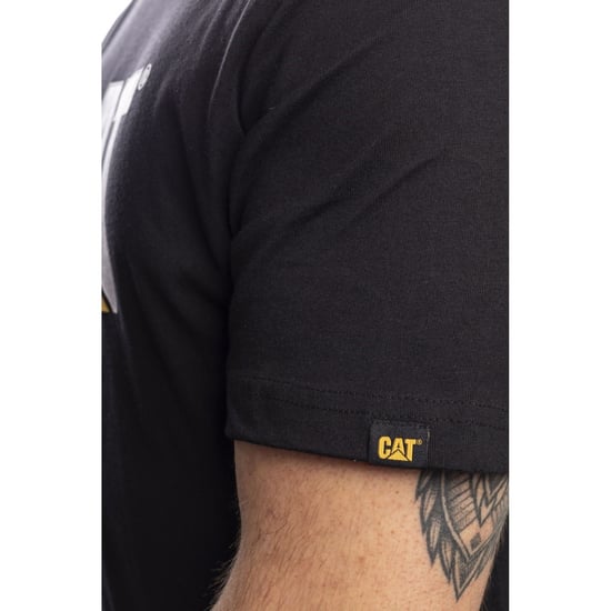 Caterpillar Merkteken Logo Katoenen Zwarte T-Shirt voor Mannen - Image 5