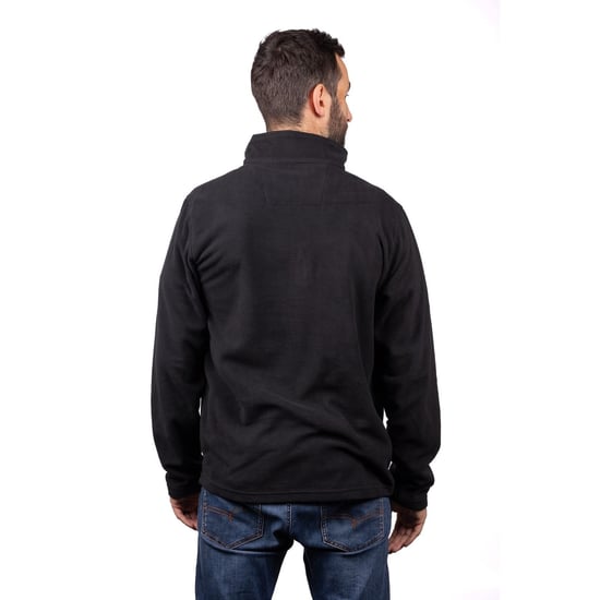 Caterpillar Cat Microfleece Kwart Rits Polyester Heren Zwarte Sweatshirt - Image 2