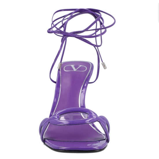 Valentino Purple Leather Chain Sandals Purple - Image 5