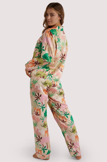 Playful Promises Alja Horvat Abstract Print Long Sleeve Recycled Satin Pj Top - Image 1