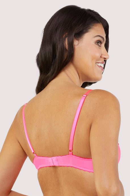 Playful Promises Magda Neon Cocktail Embroidery Plunge Bra - Image 4