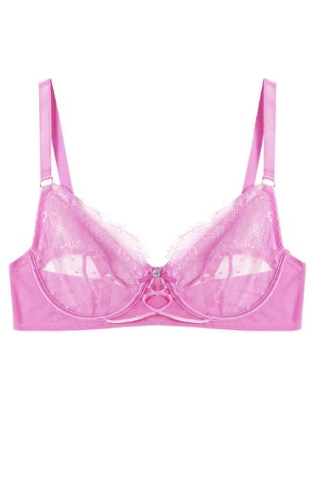 Playful Promises Ziggy Lace And Spotted Mesh Bra - Image 5