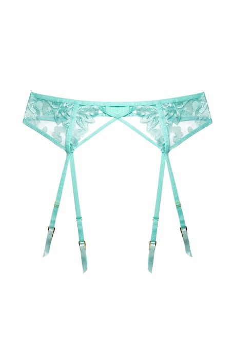 Wolf & Whistle Eva Blue Graphic Embroidery Suspender - Image 4