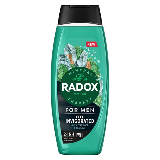 Radox  Mineral Therapy Feel Invigorated Shower Gel & Shampoo For Men, 450ml 3pk - Image 3