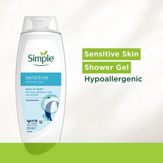 Simple Kind To Skin Sensitive Shower Gel Body Wash W/ Hypoallergenic 450ml, 6pk - Image 3