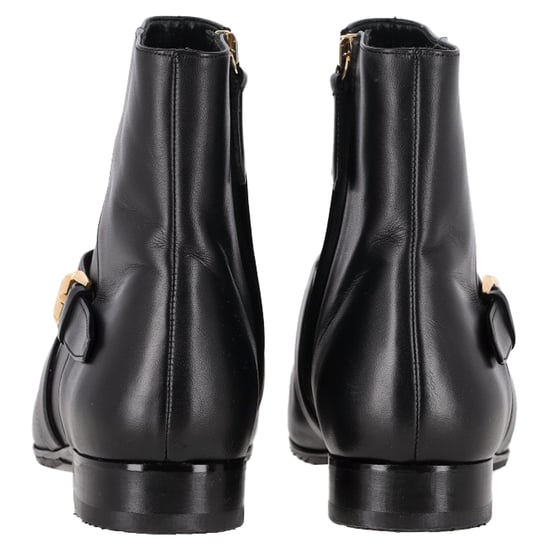 Versace Medusa Buckled Ankle Boots in Black Leather - Image 5