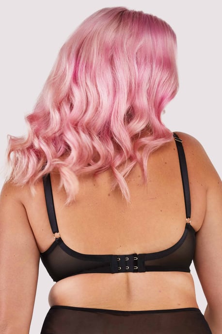Felicity Hayward X Pp Fairfield Fishnet And Lace Plunge Bra - Image 5