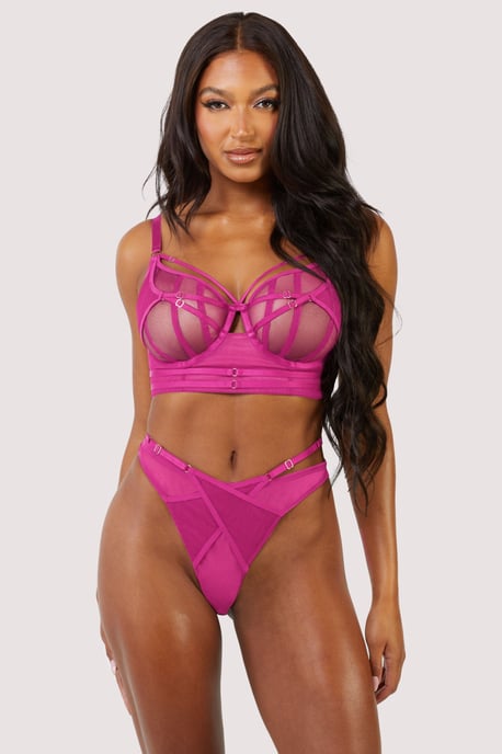 Playful Promises Eddie Magenta Crossover Balconette Bra - Image 5
