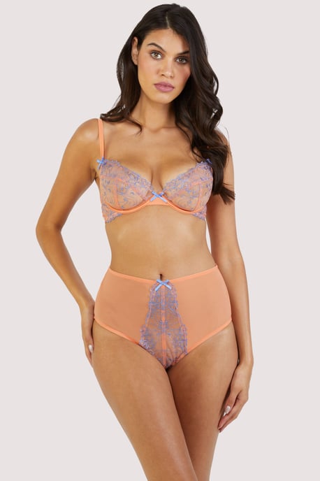 Felicity Hayward X Pp Palm Bay Coral Embroidery High Waist Brief - Image 3