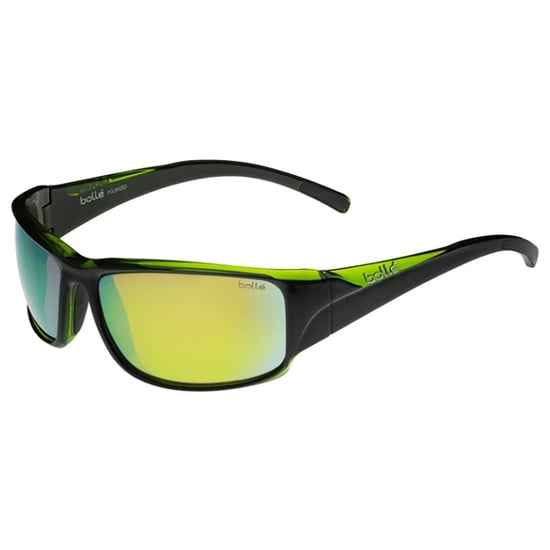 Bollé Keelback Brown Green Polarized Shiny Black Sunglasses - Image 1