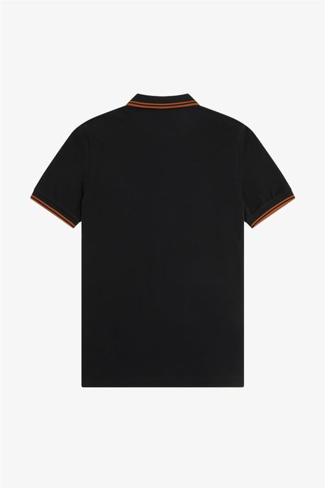 Fred Perry Men’s Twin Tipped Polo Shirt Black - Image 2
