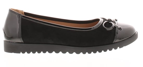 Platino Womens Flat Shoes Bally Slip On black microfiber - Image 2
