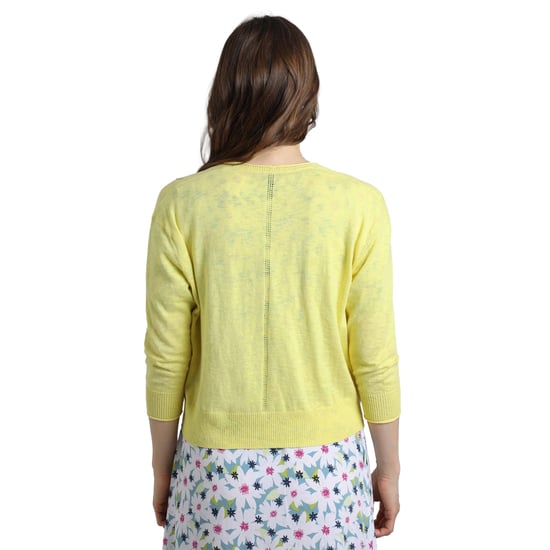 Weird Fish Womens/Ladies Limon Cardigan (Lemon) - Image 3