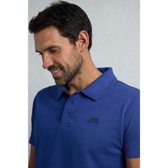 Weird Fish Heren Miles Pique Organic Poloshirt (Kobaltblauw) - Image 4