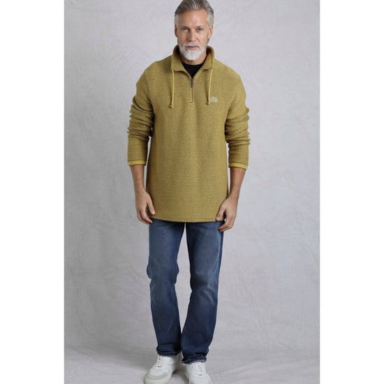 Weird Fish Heren Cruiser Macaroni Quarter Zip Pullover (Antiek mos) - Image 3