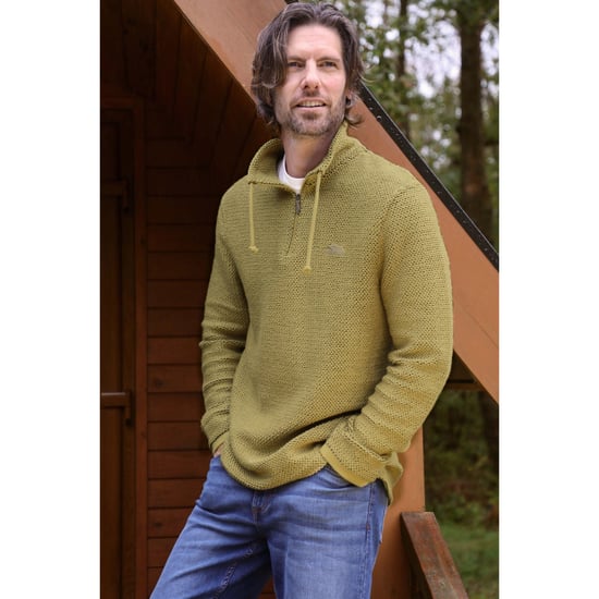Weird Fish Heren Cruiser Macaroni Quarter Zip Pullover (Antiek mos) - Image 4