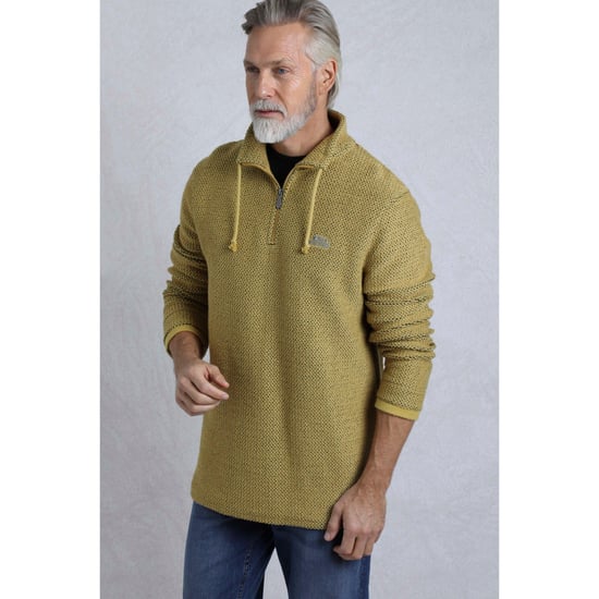 Weird Fish Heren Cruiser Macaroni Quarter Zip Pullover (Antiek mos) - Image 5