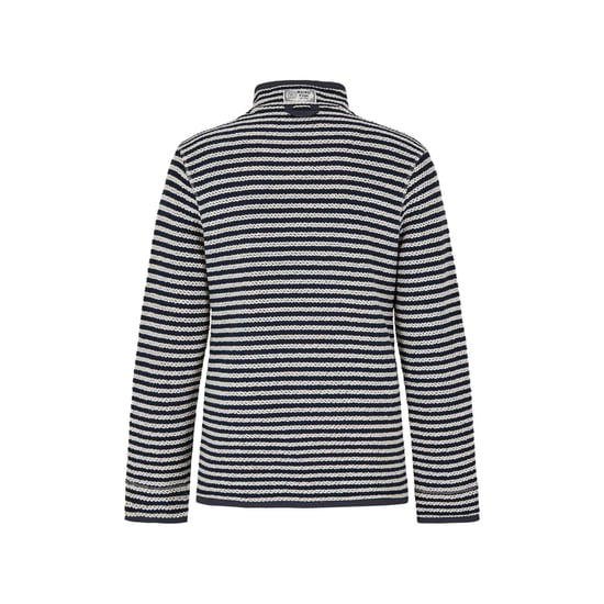 Weird Fish Heren Shorling Stripe Macaroni Quarter Zip Trui (Ecru) - Image 2