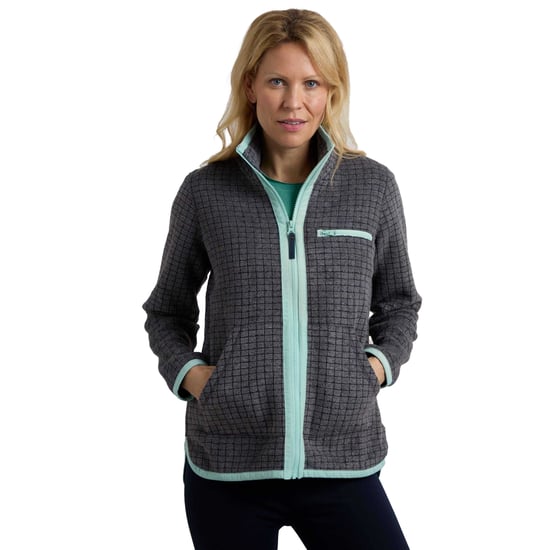 Weird Fish Womens/Ladies Tilly Grid Full Zip Fleece Jacket (Navy) - Image 3