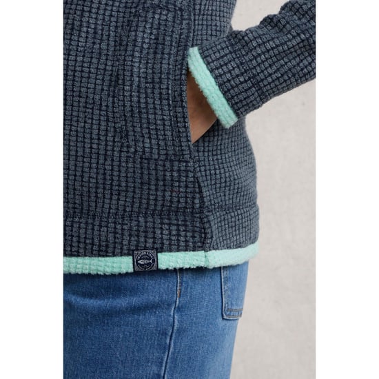 Weird Fish Womens/Ladies Ariana Grid Eco Friendly Full Zip Fleece Jacket (Rich Navy) - Image 4