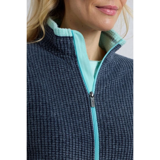 Weird Fish Womens/Ladies Ariana Grid Eco Friendly Full Zip Fleece Jacket (Rich Navy) - Image 5