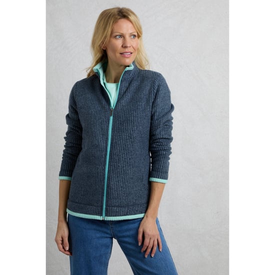 Weird Fish Womens/Ladies Ariana Grid Eco Friendly Full Zip Fleece Jacket (Rich Navy) - Image 6