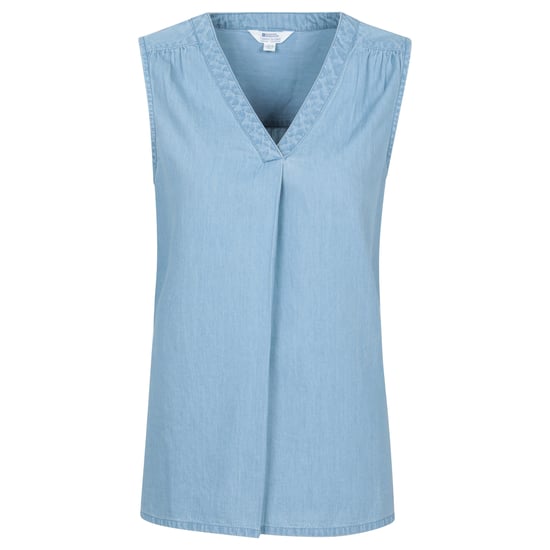 Mountain Warehouse Dames/Tussen Toscane Chambray Mouwloze Shirt (Lichtblauw) - Image 1