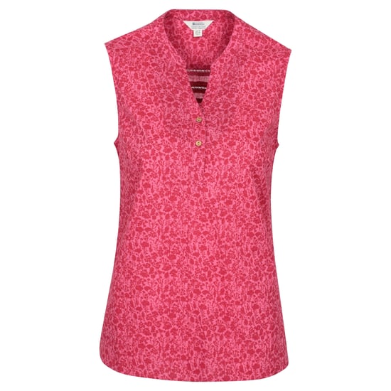 Mountain Warehouse Dames Petra Bloemenpatroon Mouwloze Shirt (Rood) - Image 1