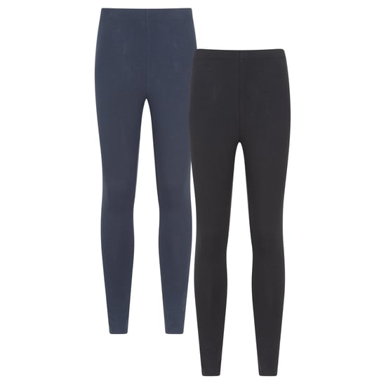 Mountain Warehouse Dames Katoenmix Middelzware Leggings (Verpakt per 2) (Zwart) - Image 1