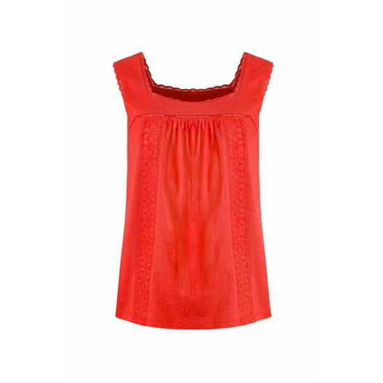 Weird Fish Dames/Dames Chelle Organic Cotton Square Neck Vest Top (Tango rood) - Image 1