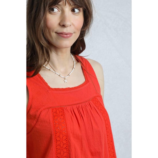 Weird Fish Dames/Dames Chelle Organic Cotton Square Neck Vest Top (Tango rood) - Image 4